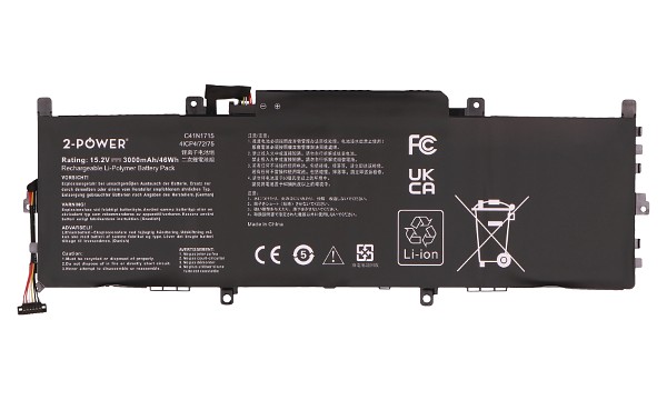 ZenBook UX331UN-1B Batterie (Cellules 4)