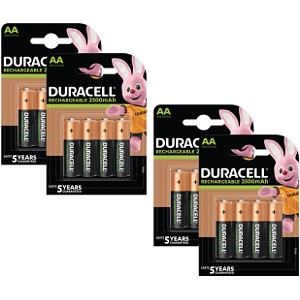 Duracell Pre-Charged AA 2500mAh x 16