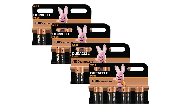 Duracell Plus 4 x 8 Packs