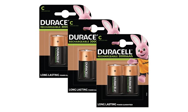 Duracell aufladbare Batterien der Größe C (Babyzellen) x 6