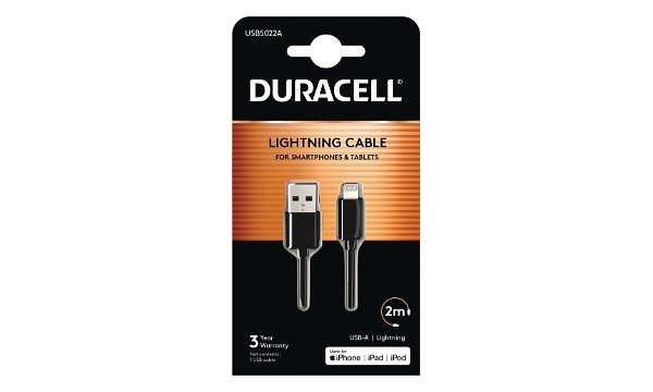 Duracell 2m USB-A auf Lightning Kabel