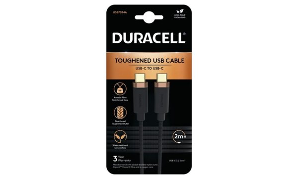 Duracell 2m schnelles USB-C-auf-USB-C-Kabel