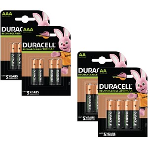 Duracell Pré-Chargées AA & AAA Pack de 16