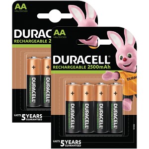 Duracell Pré-chargées AA 2500mAh x 8