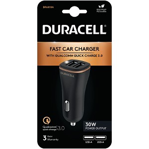 Chargeur de voiture Duracell 30W double USB-A