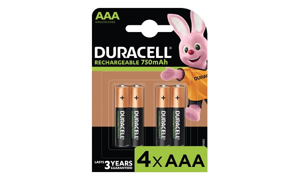 Duracell AAA 750mAh Rechargeable - Pack de 4