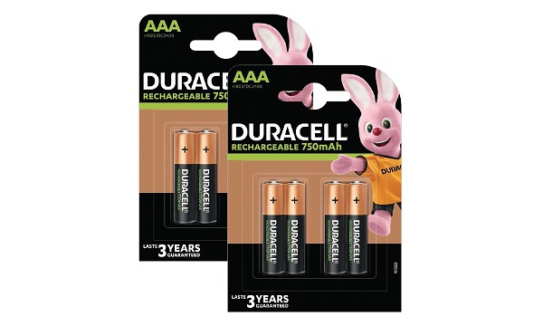 Duracell AAA 750mAh Rechargeable - Pack de 8
