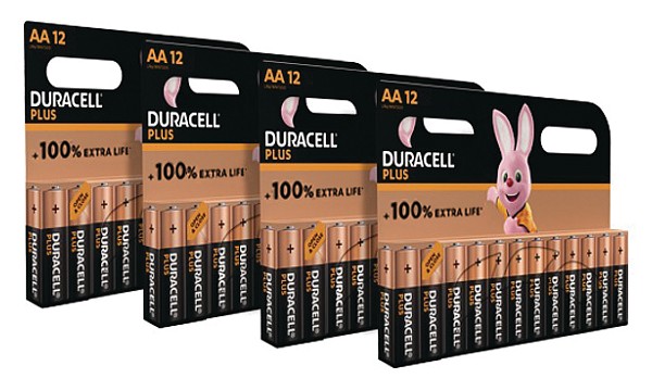 Pack de 48 piles Duracell Plus AA