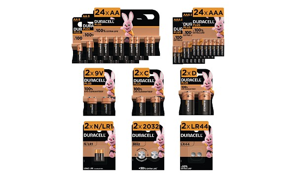 Paquet de 60 piles Duracell Mega Family