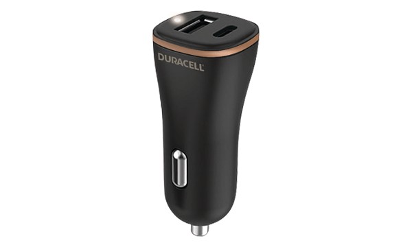 Duracell 27W USB-A+USB-C In-Car Charger
