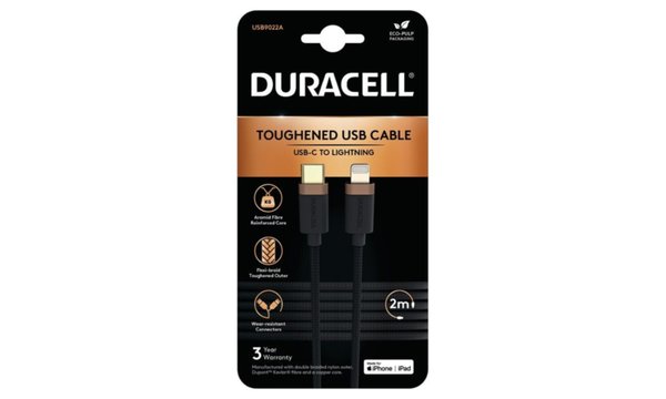 Câble USB-C vers Lightning Duracell 2m