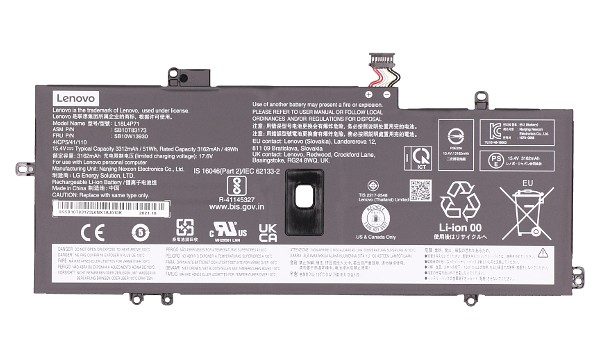 ThinkPad X1 Yoga 5th Gen 20UC Batterie (Cellules 4)