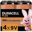 Duracell Plus Power 9v PP3 Pack de 4