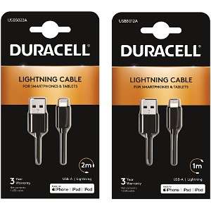 Duracell 1m+2m Cavo da USB-A a Lightning