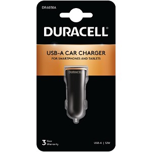 Caricabatterie per auto Duracell Singola USB 2,4A