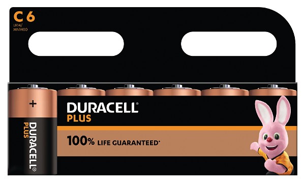 Duracell Plus Power Tipo C (Confezione da 6)