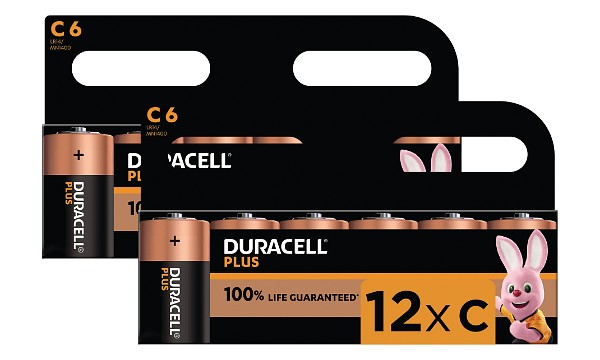 Duracell Plus Power Tipo C (Confezione da 12)