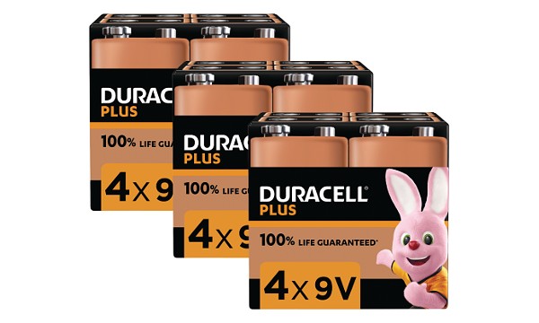 Pacco da 12 Duracell Plus Power 9v PP3