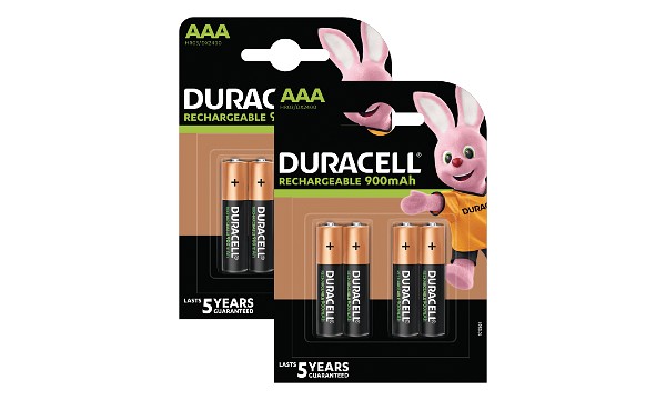 Pacco 8 pile AAA Duracell PreCharged da 900mAh